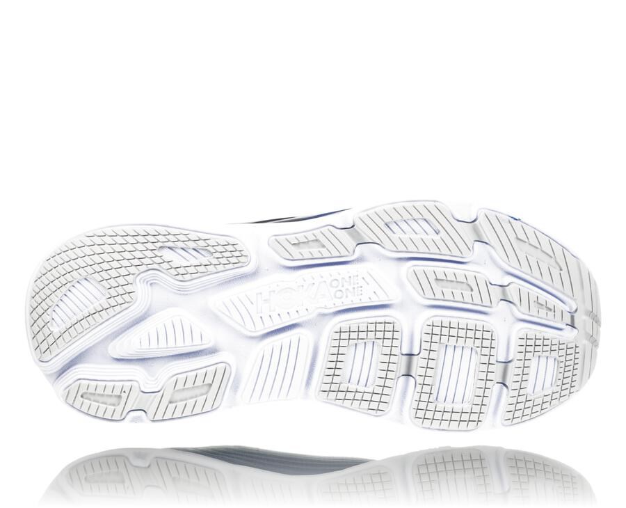 Running Shoes Mens - Hoka One One Bondi 6 - Blue/White - CRFIJPD-09